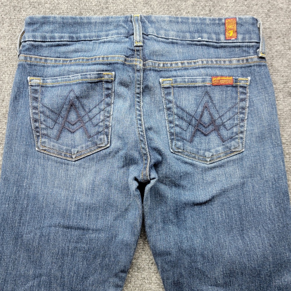 7 For All Mankind A Pocket Flare Jeans Blue Denim AU13042A Size 26